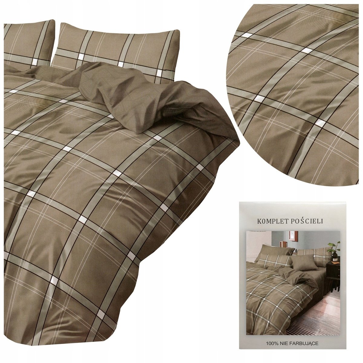 POŚCIEL mikrofibra trójwymiarowa stylowa komplet 160x200 3 części HXDD