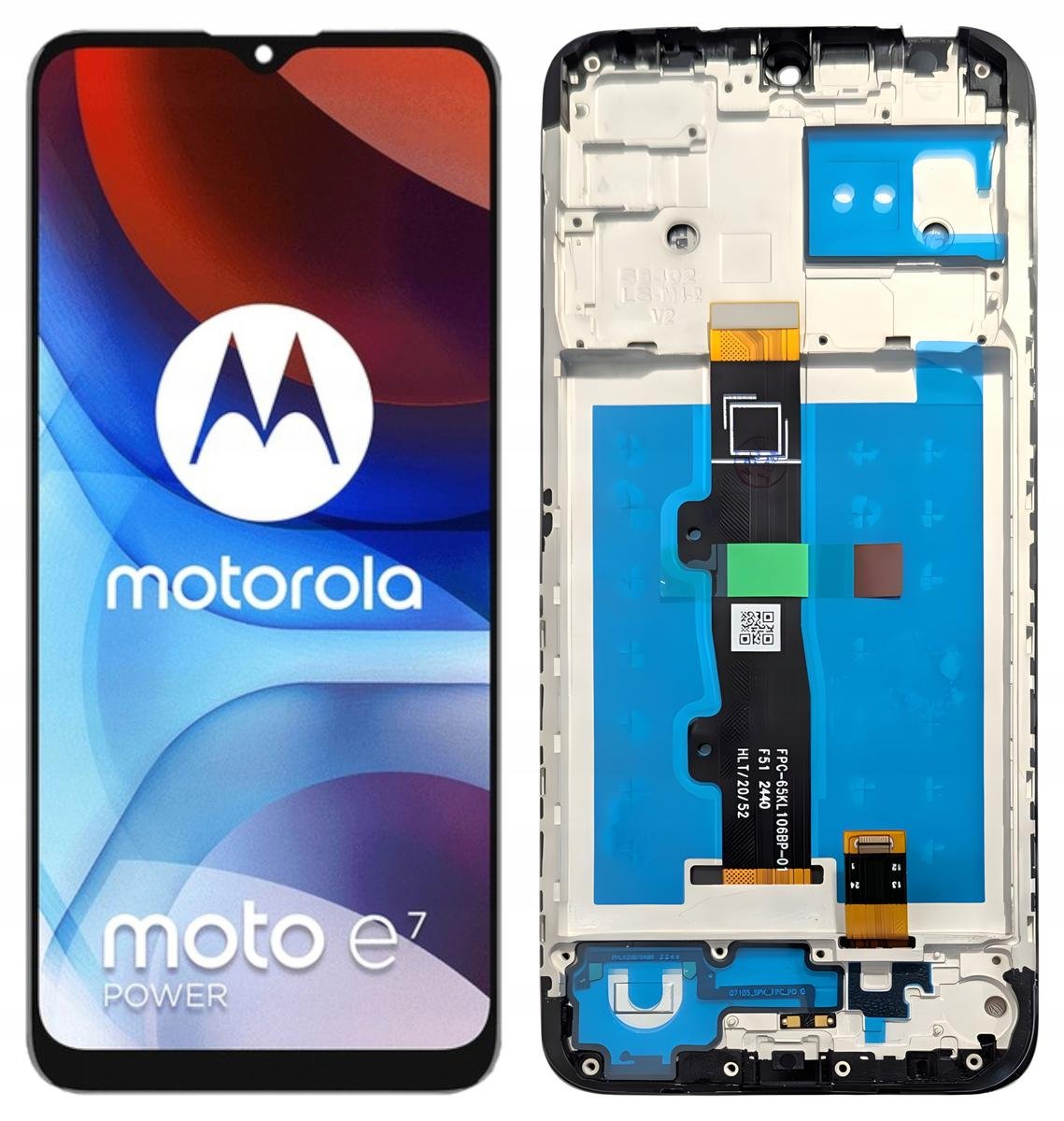WYŚWIETLACZ EKRAN LCD DO MOTOROLA E7 POWER RAMKA