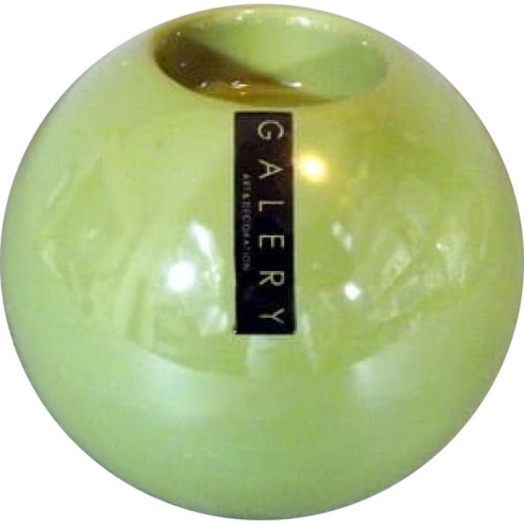 Świecznik ceramiczny w kolorze oliwkowym 11x11x10