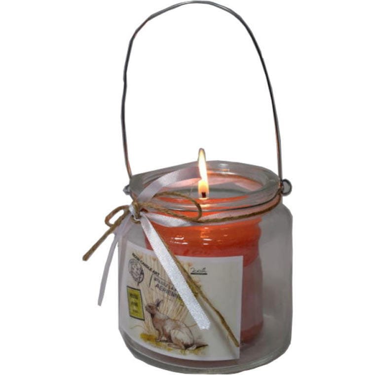 Świecznik Szklany z Królikiem w Uchwycie na Zawies