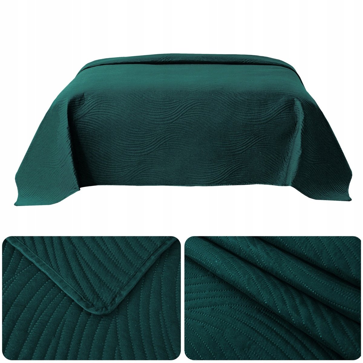 NARZUTA kapa pled 170x210 PIKOWANA tłoczona MIKROFIBRA Federico BUTELKOWA