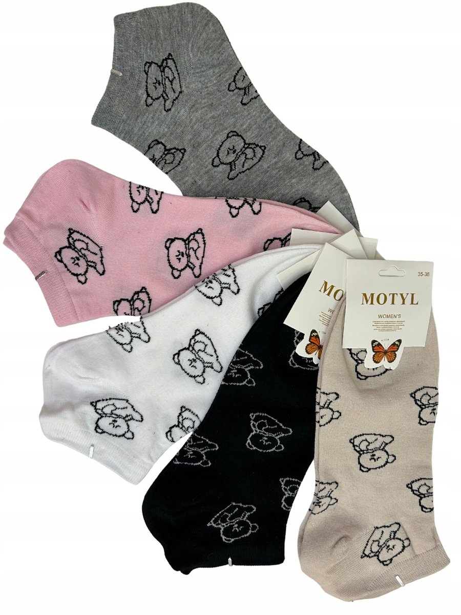 Skarpetki damskie stopki / skarpety damskie - dziewczęce - bawełna 35 - 38