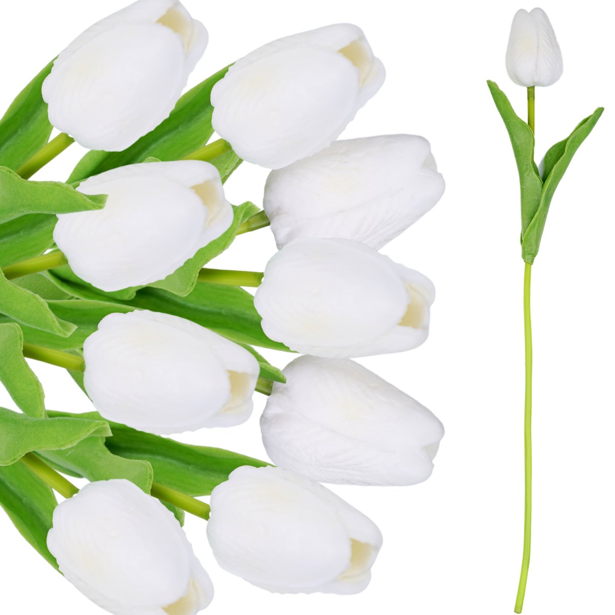 Sztuczny Kwiat Tulipan Pojedynczy Pianka Ozdoba 34Cm Dekoracja Florystyczna