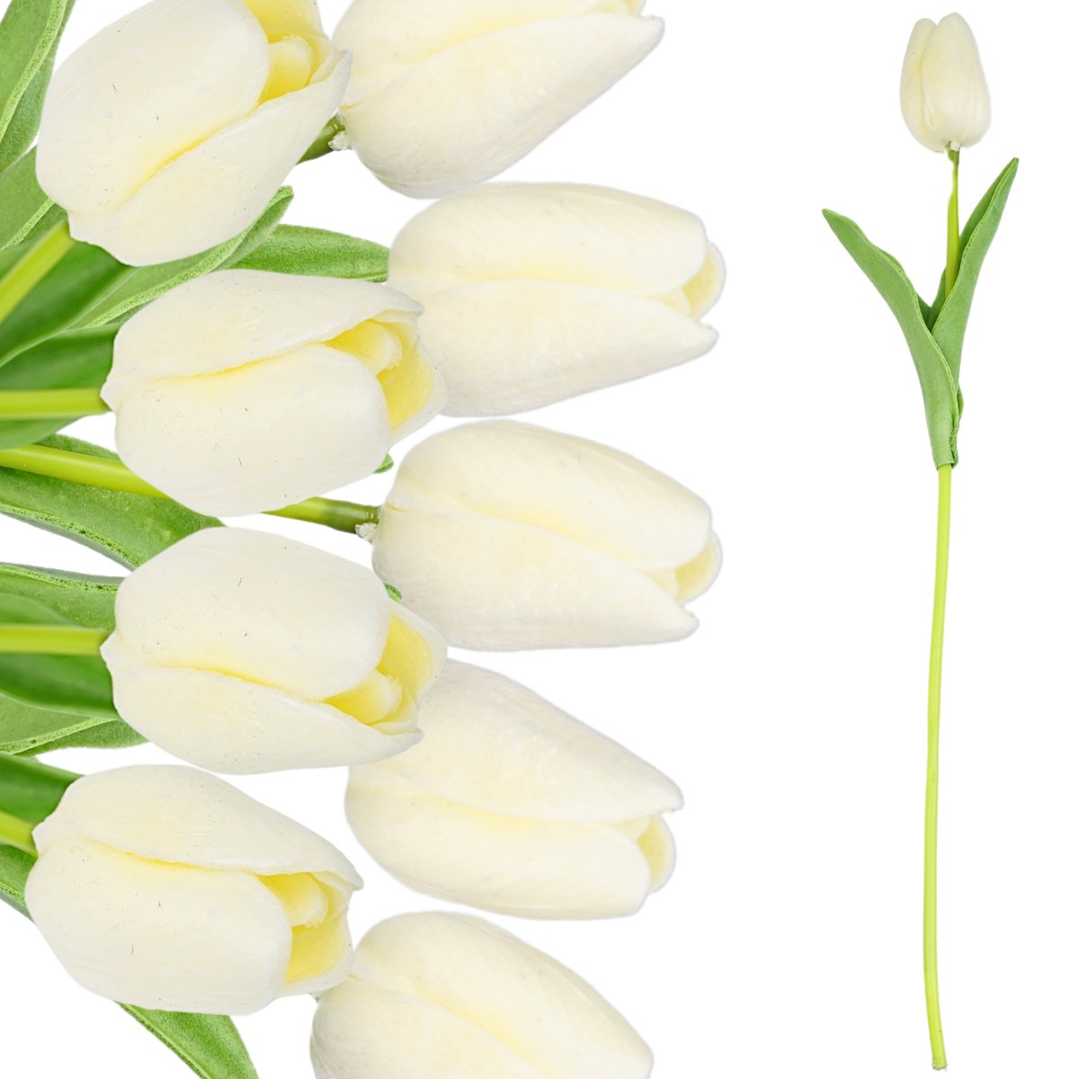 Sztuczny Kwiat Tulipan Pojedynczy Pianka Ozdoba 34Cm Dekoracja Florystyczna