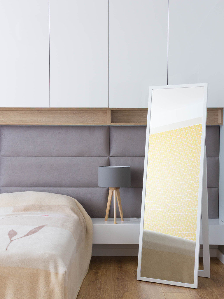 Lustro stojące PROFILMAT 160x50 cm wąska rama BIAŁA PREMIUM