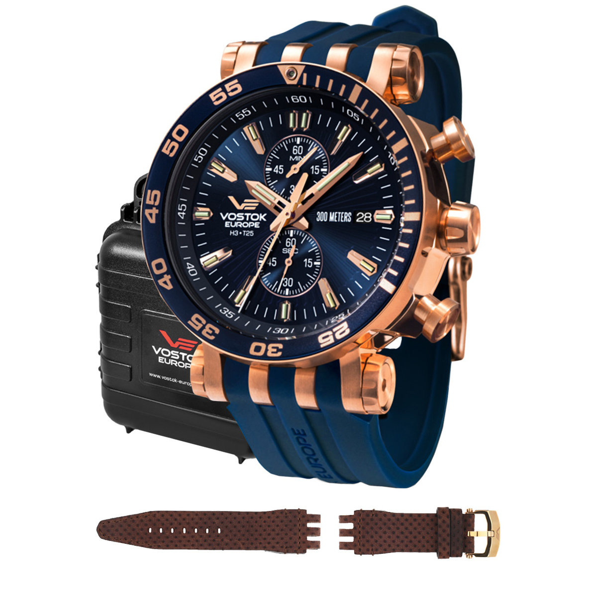 Zegarek Męski Vostok Europe VK61-575B590S niebieski