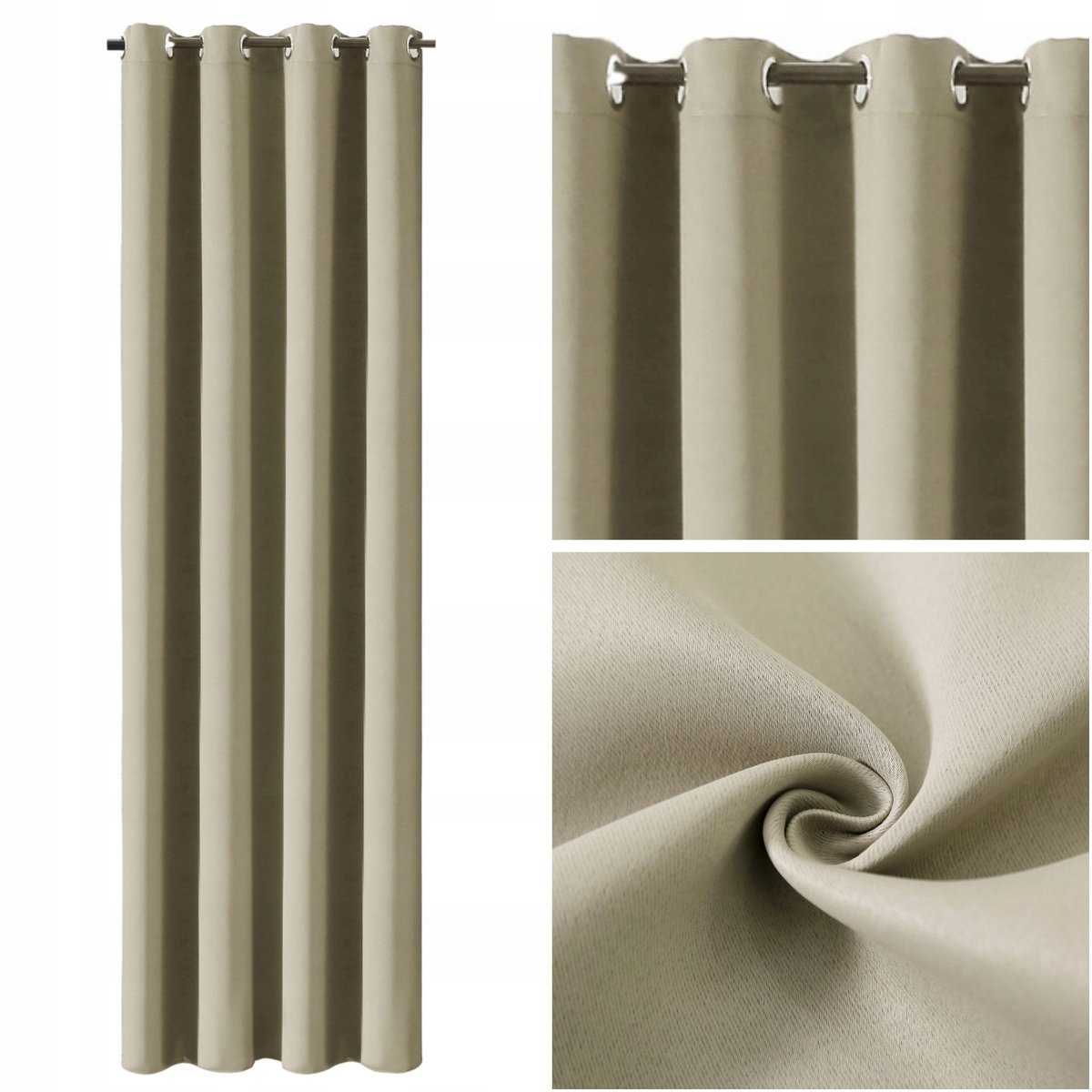 Zasłona BLACKOUT 140x250 gotowa przelotki jednolita dekoracyjna EDOARDO