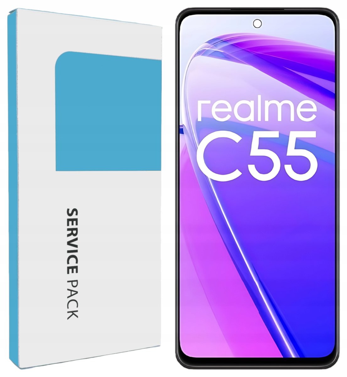 WYŚWIETLACZ DO REALME C55 ORYGINALNY EKRAN IPS LCD W RAMCE RMX3710
