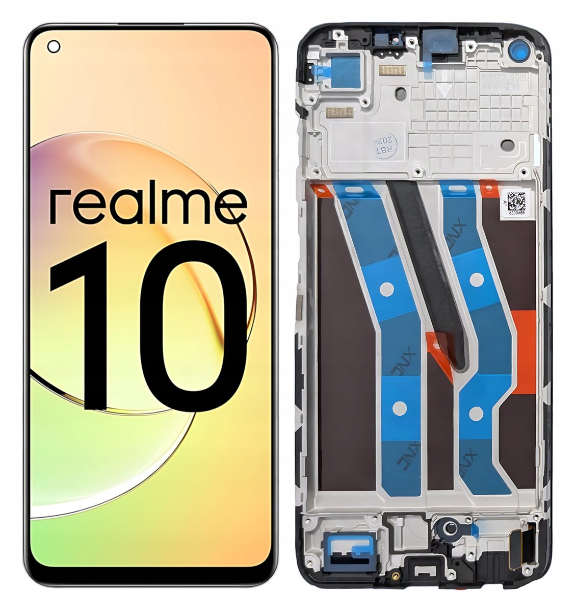 WYŚWIETLACZ EKRAN LCD DO REALME 10 4G OLED DUŻA POWIERZCHNIA RAMKA RMX3630