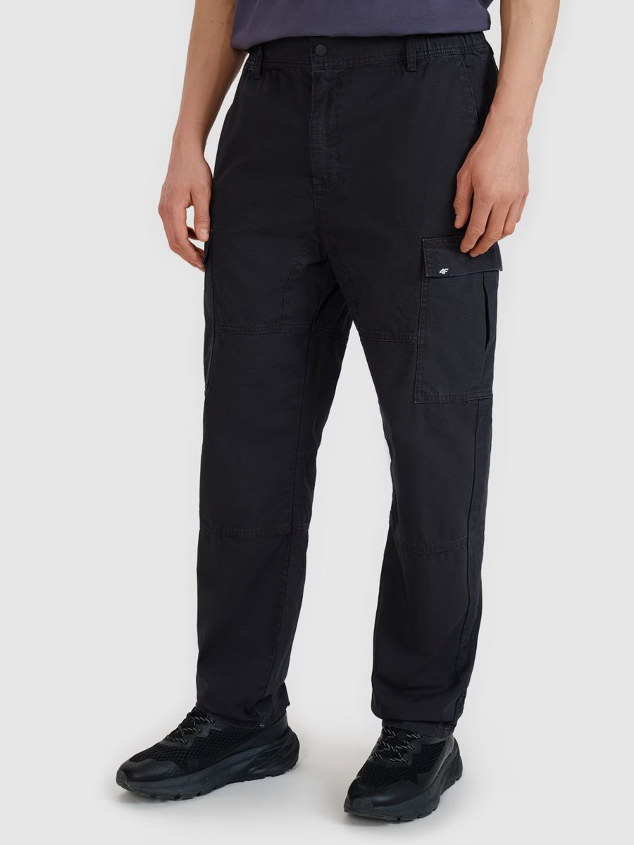 4F Spodnie męskie casual cargo 4FRSS25TTROM1459-20S Czarny Roz. XL