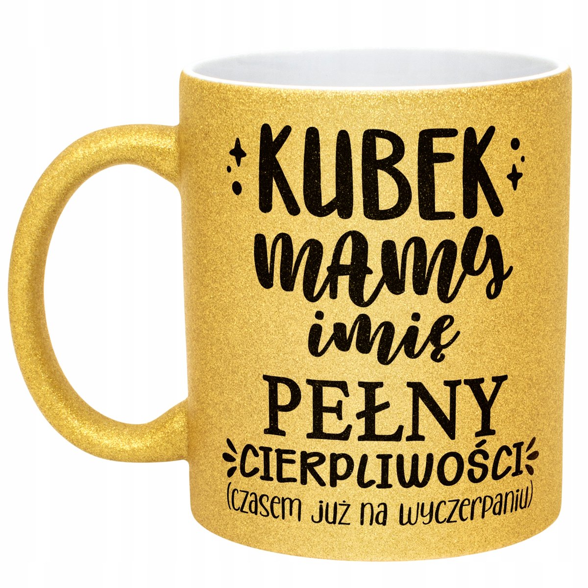 Złoty kubek brokatowy Personalizowany Dzień Matki Dla Mamy Prezent