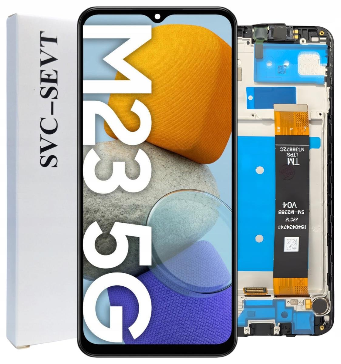 ORYGINALNY SERVICE PACK WYŚWIETLACZ LCD DO SAMSUNG GALAXY M23 5G W RAMCE