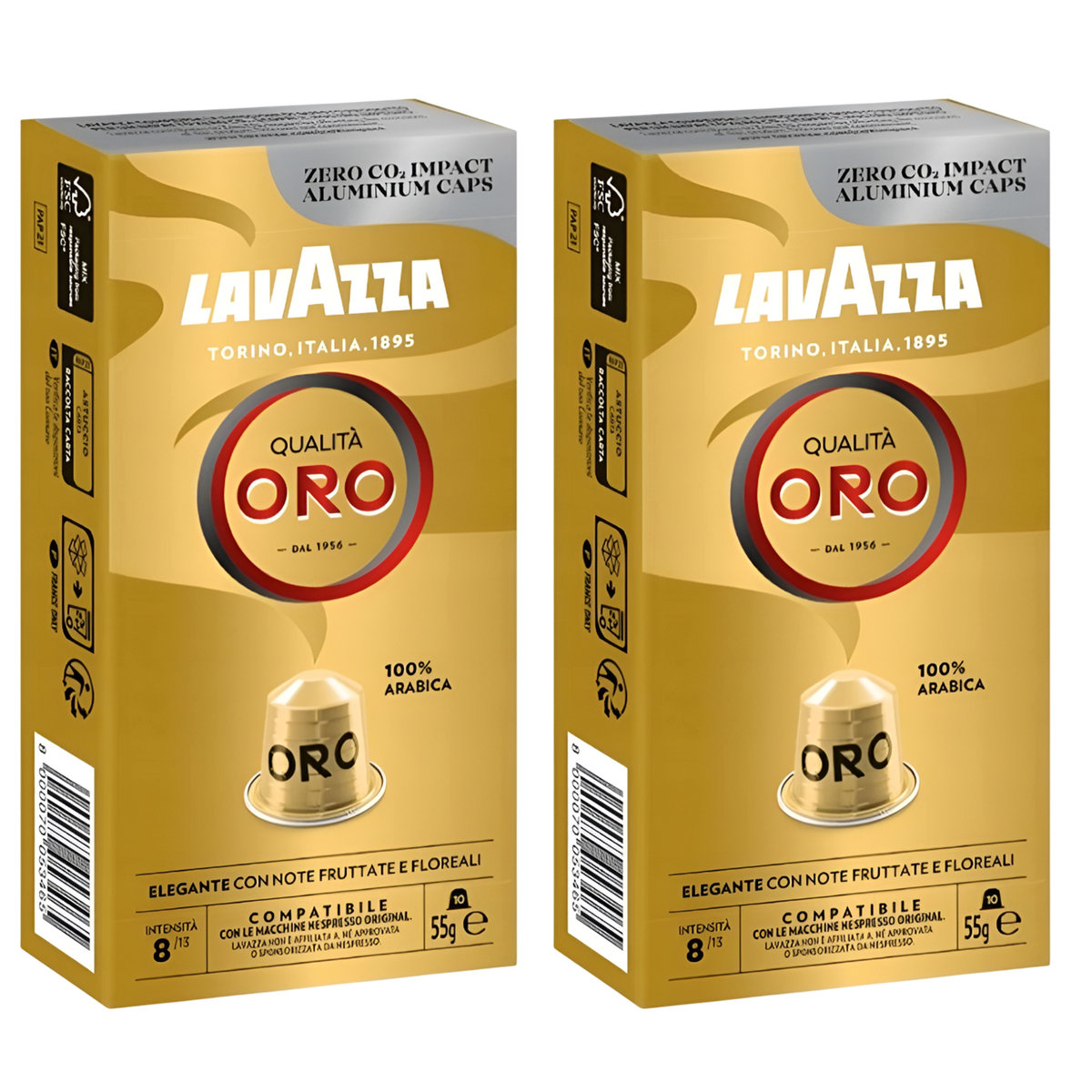 Kapsułki Nespresso do ekspresu kawa Lavazza Qualita Oro zestaw 2x 10 szt.