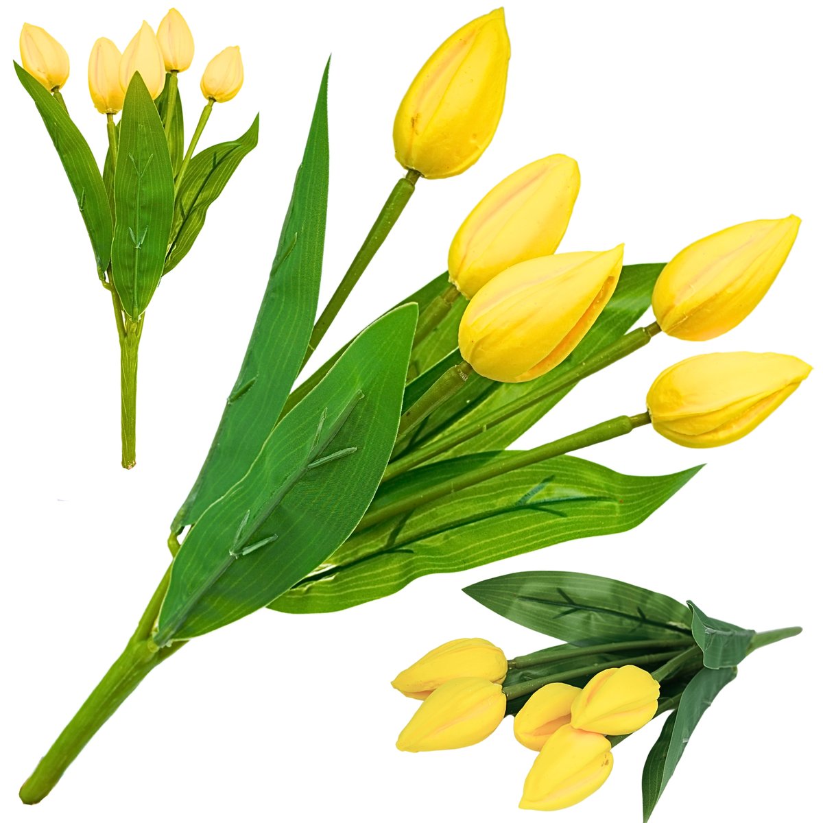 Bukiet Sztucznych Kwiatów Tulipany Piankowe Dekoracja Florystyczna 29Cm