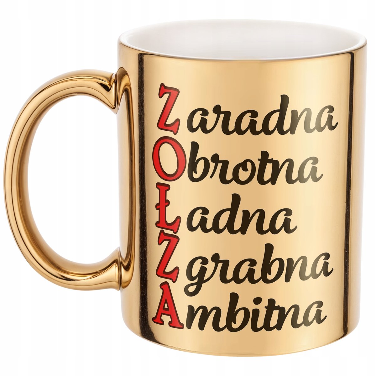 Złoty kubek ceramiczny Dzień Kobiet Zabawny Prezent Upominek Dla Kobiety