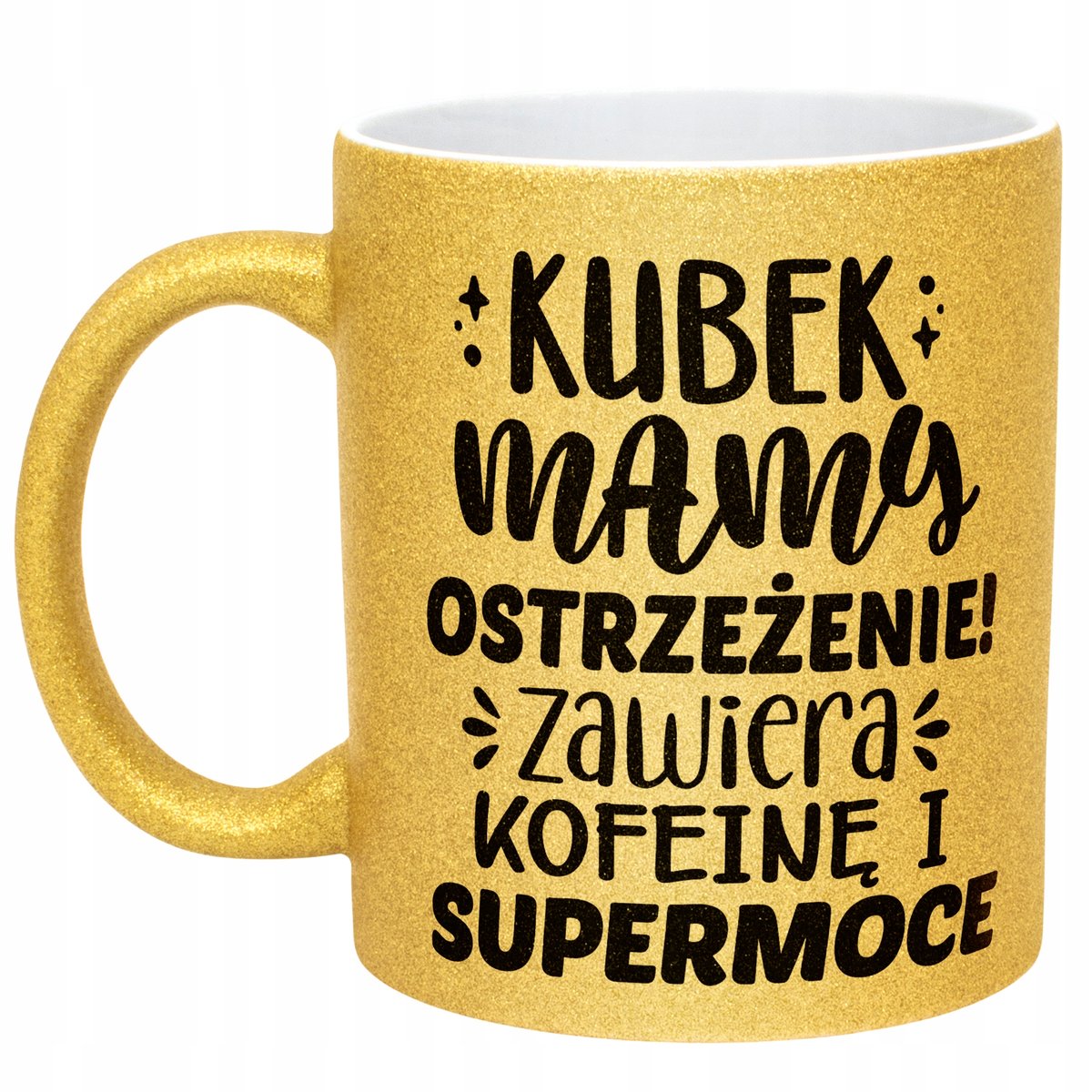 Złoty kubek brokatowy Dzień Matki Dla Mamy Kubek Mamy Ostrzeżenie