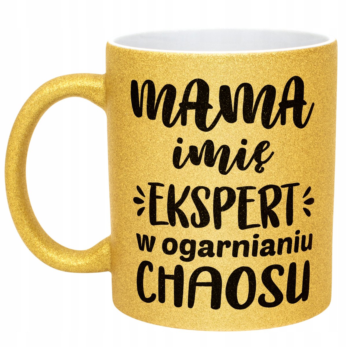 Złoty kubek brokatowy Personalizowany Dzień Matki Dla Mamy Prezent