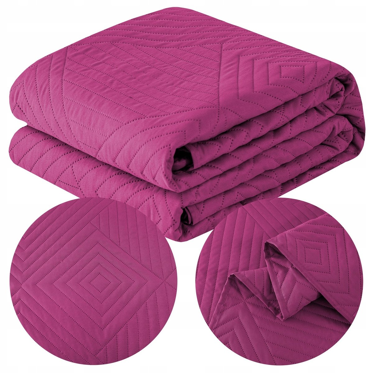 Narzuta 200x220 kapa pled na łóżko tłoczona jednolita mikrofibra ZEYNEP