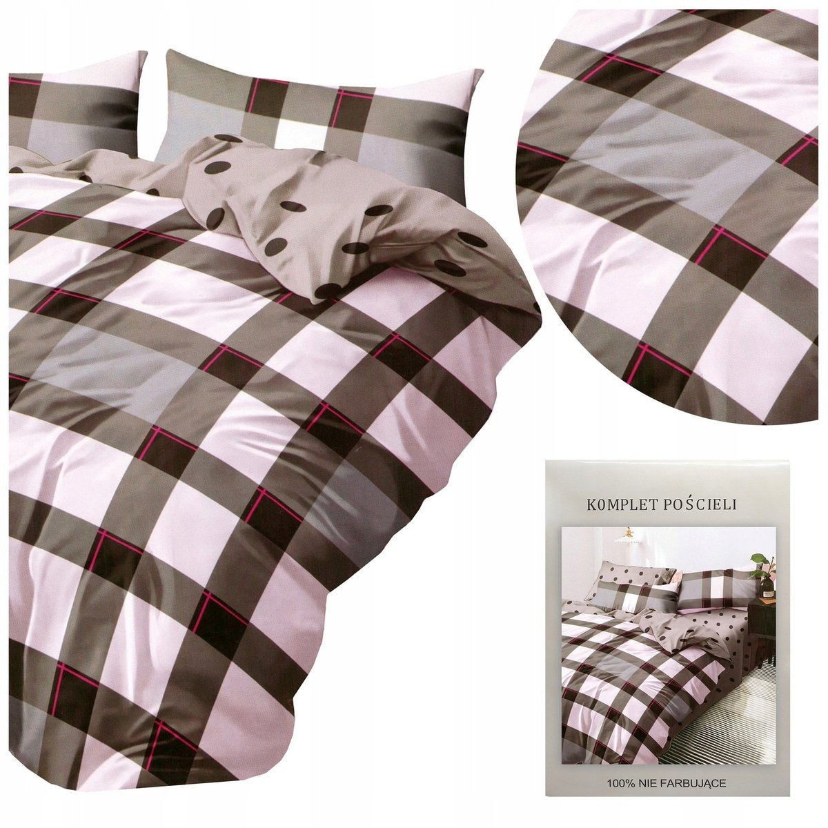 POŚCIEL mikrofibra trójwymiarowa stylowa komplet 160x200 3 części HXDD