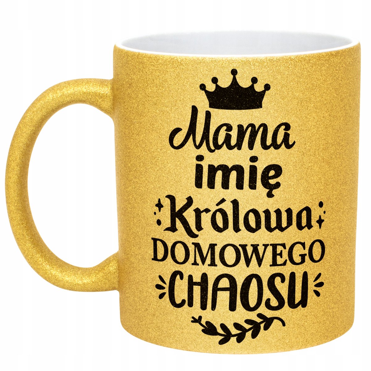 Złoty kubek brokatowy Personalizowany Dzień Matki Dla Mamy Prezent