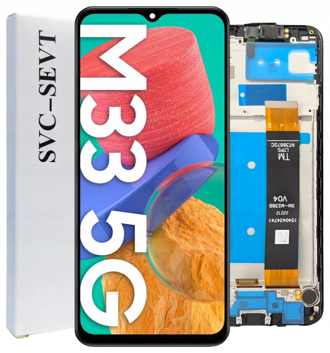 ORYGINAŁ WYŚWIETLACZ EKRAN LCD SZYBKA DOTYK DO SAMSUNG GALAXY M33 5G RAMKA