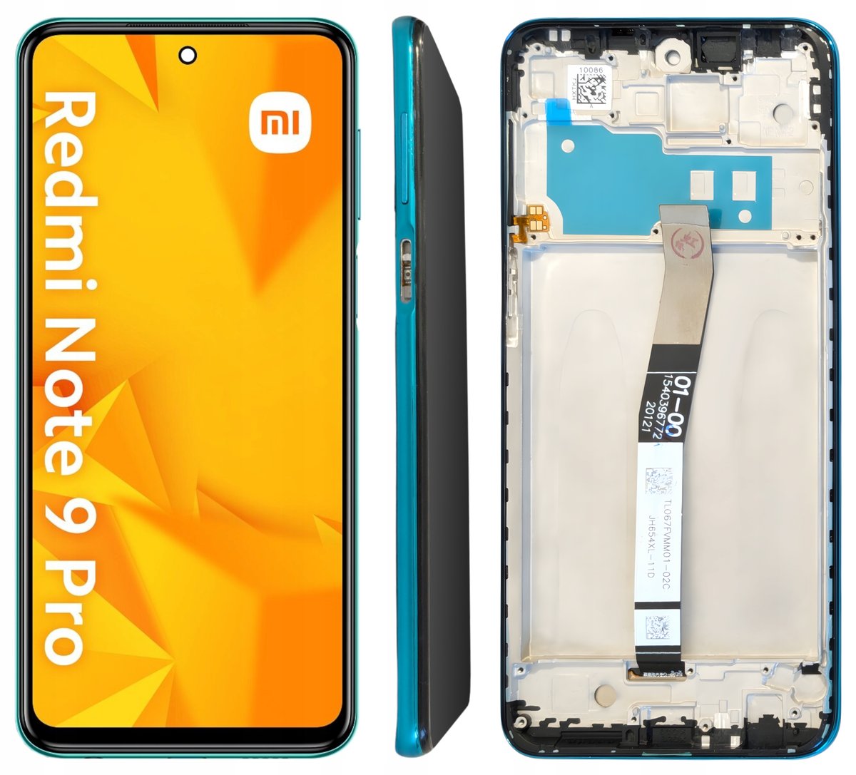 WYŚWIETLACZ EKRAN LCD DO XIAOMI NOTE 9 PRO RAMKA ZIELONA M2003J6B2G