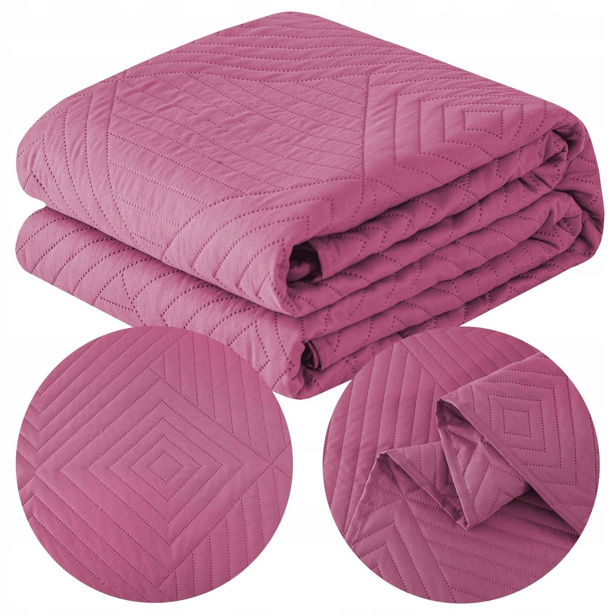 Narzuta 200x220 kapa pled na łóżko tłoczona jednolita mikrofibra ZEYNEP