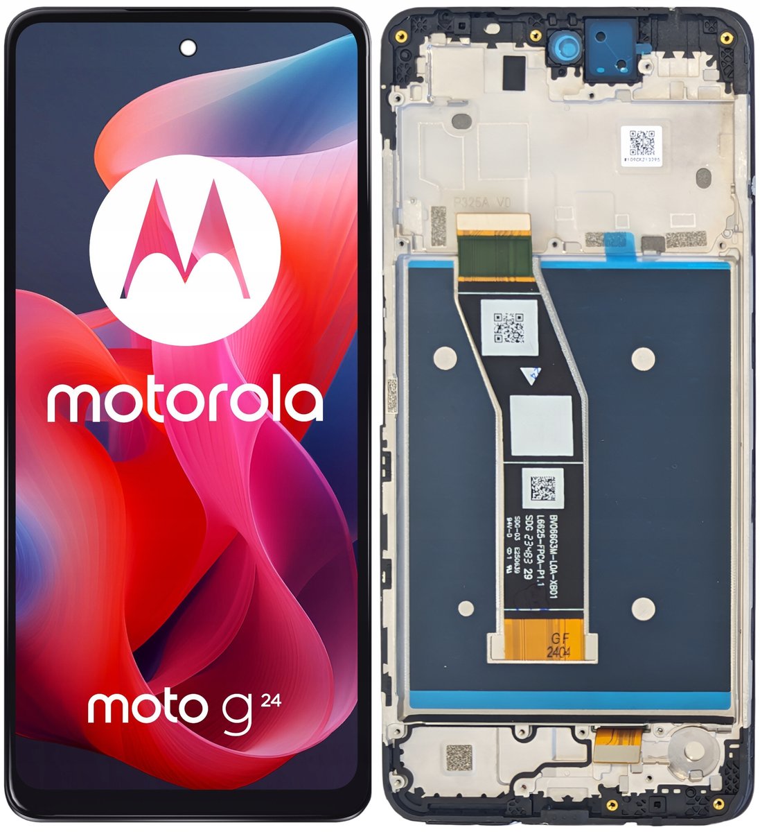 WYŚWIETLACZ EKRAN LCD DO MOTOROLA G24 RAMKA