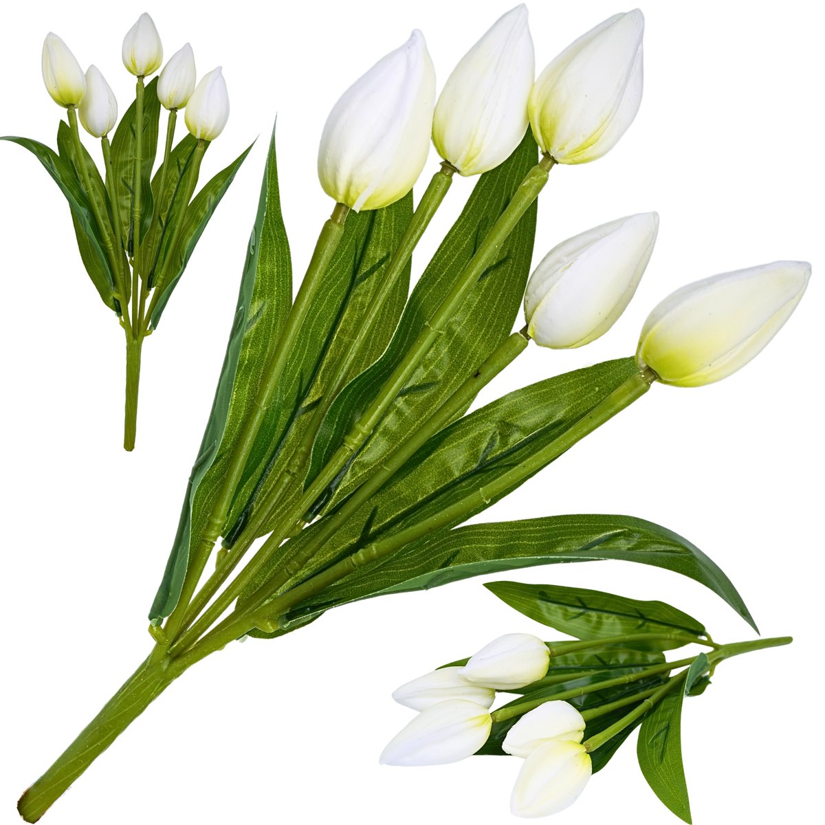 Bukiet Sztucznych Kwiatów Tulipany Piankowe Dekoracja Florystyczna 29Cm