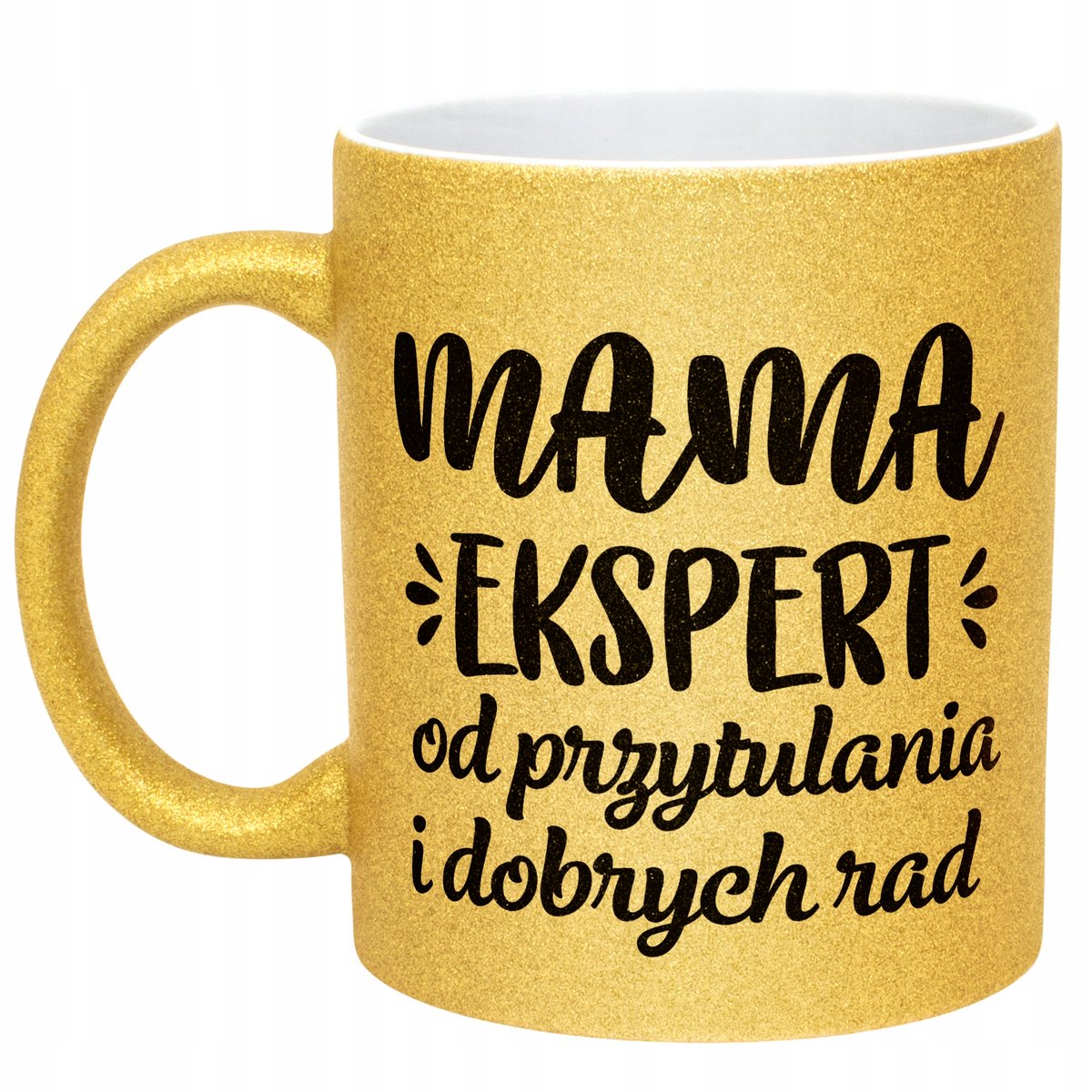 Złoty kubek brokatowy Dzień Matki Dla Mamy Upominek Mama Ekspert