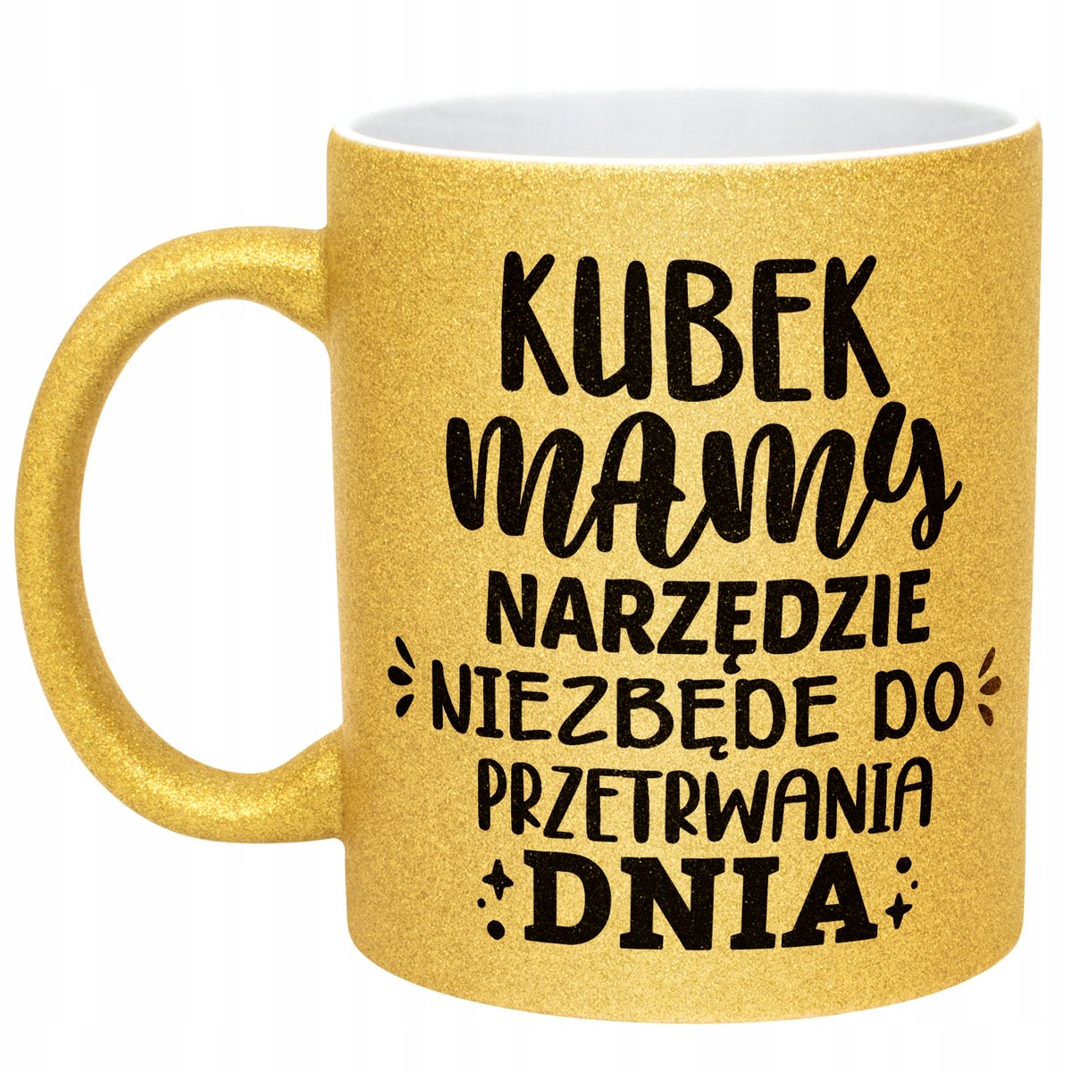 Złoty kubek brokatowy Dzień Matki Dla Mamy Narzędzie Do Przetrwania