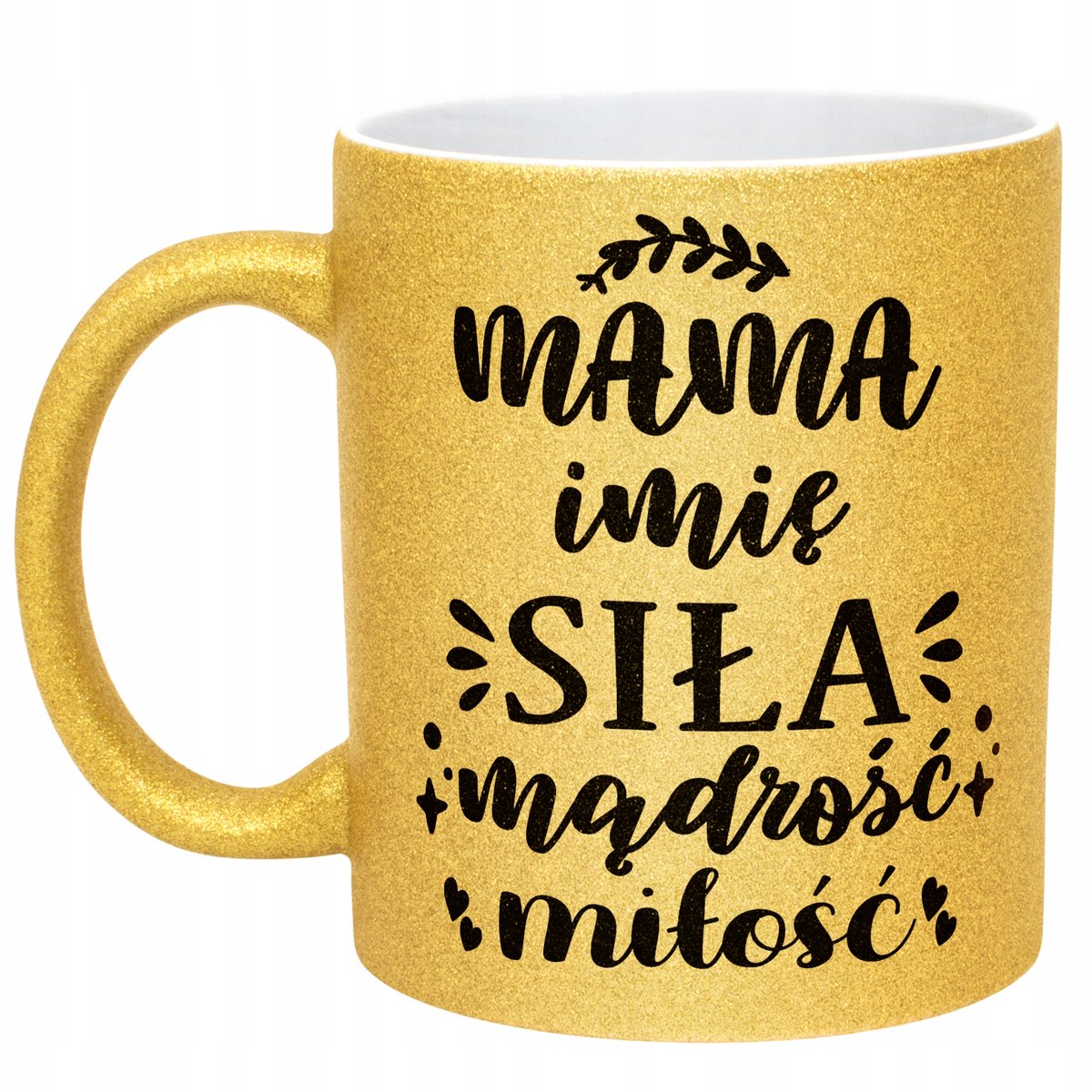 Złoty kubek brokatowy Personalizowany Dzień Matki Dla Mamy Prezent