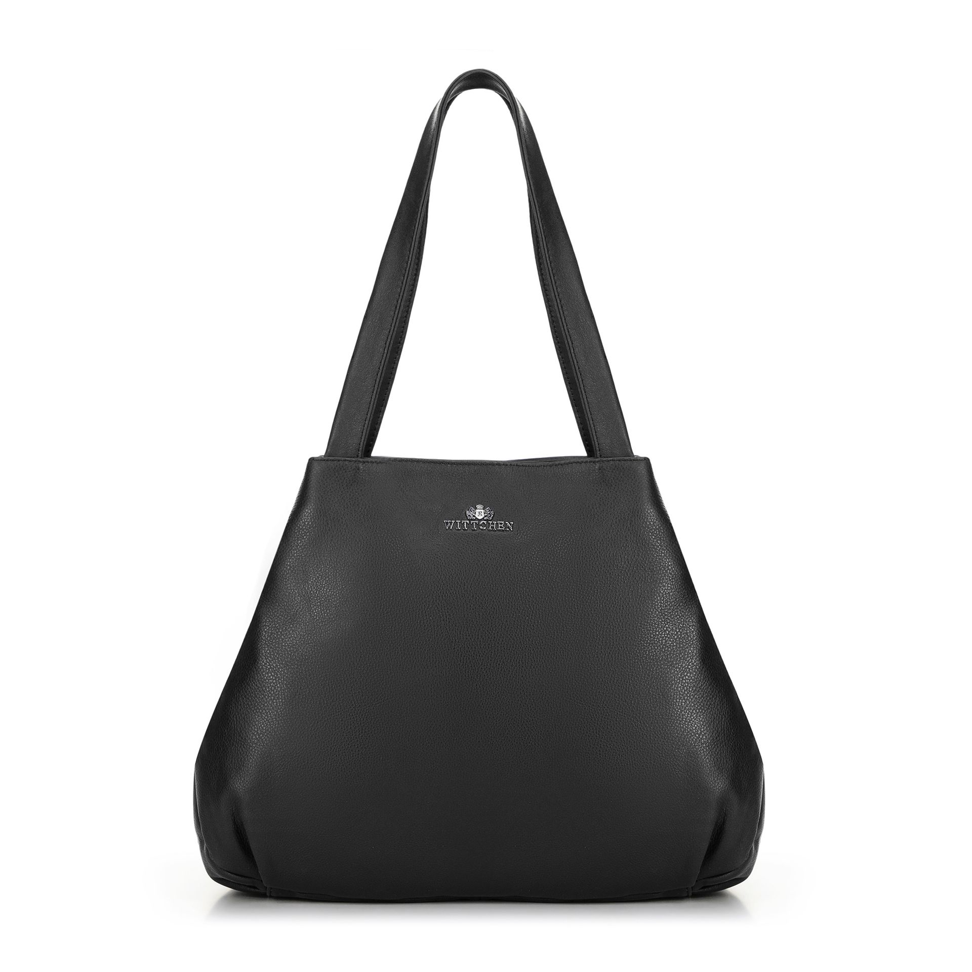 Torebka shopperka ze skóry naturalnej czarna