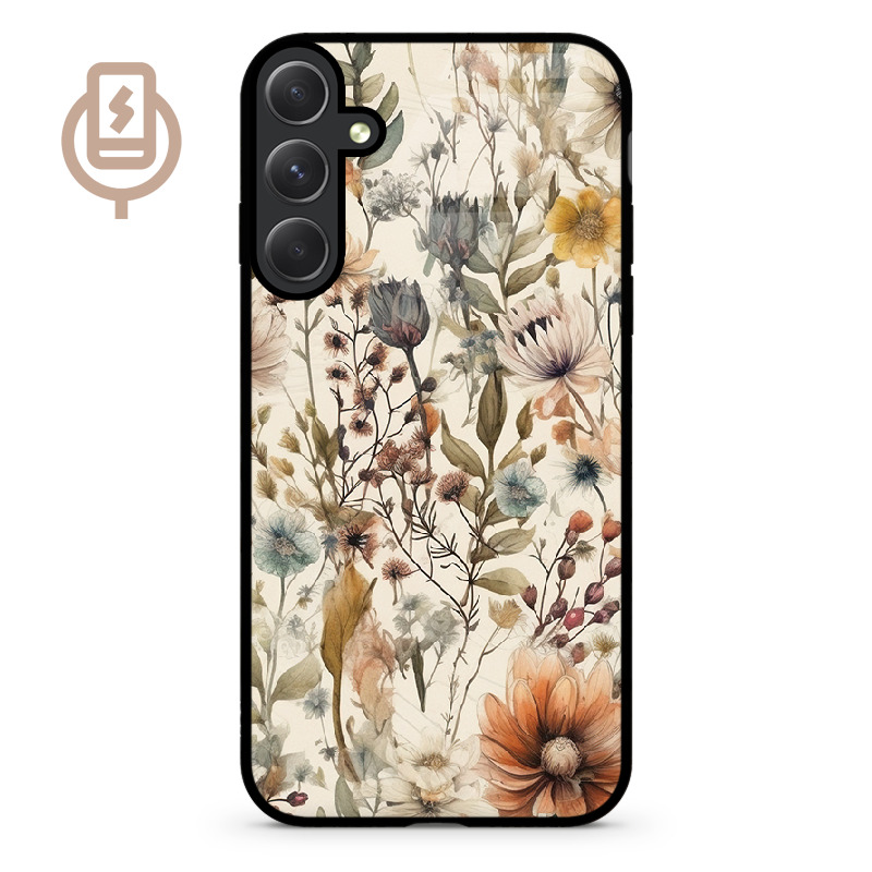 Łąka beż - Galaxy S25 Etui szklane flexible indukcyjne