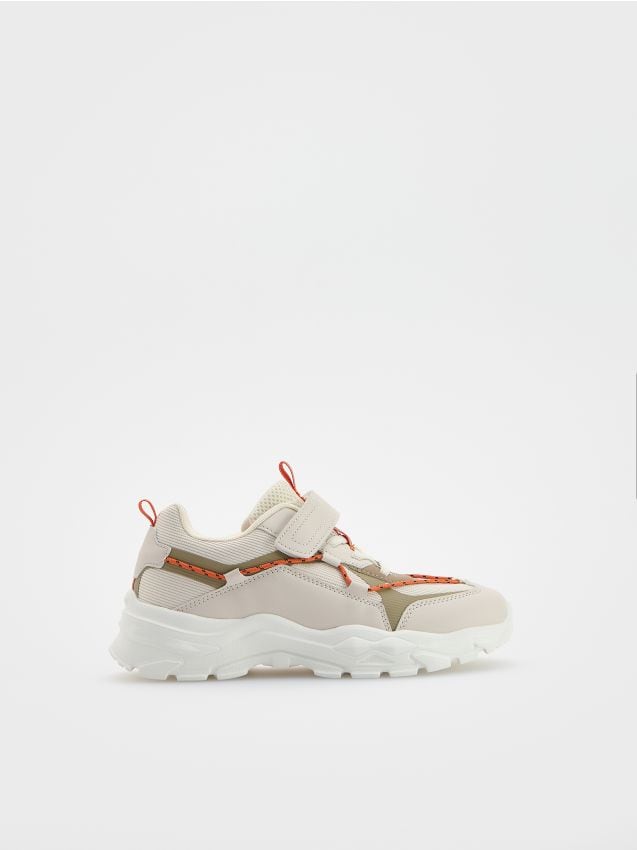 Reserved - Sneakersy na rzepy - beżowy