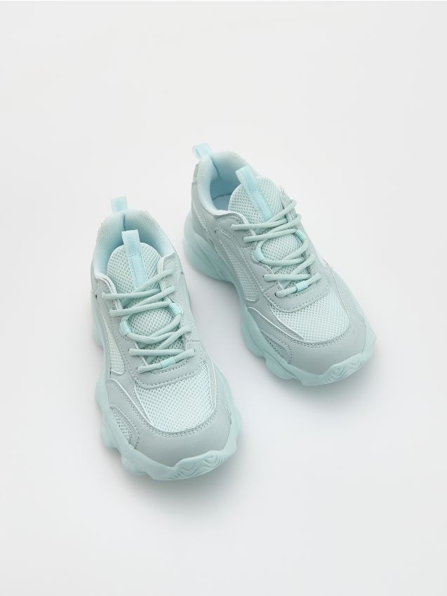 Reserved - Lekkie sneakersy - jasnozielony