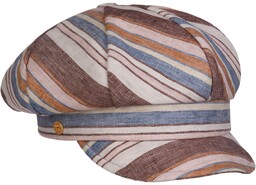 Czapka Kaszkiet Anja Multicolour Stripes by Mayser, brązowy, One Size