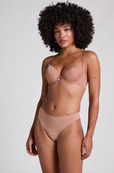 Hunkemöller Niewidzialne stringi basic Brązowy