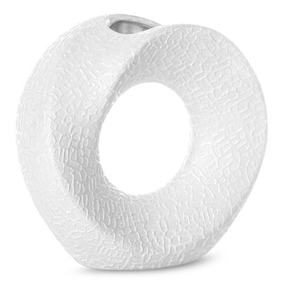 Wazon EUROFIRANY Riso 19 x 7 x 18 cm Biały