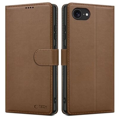 Etui TECH-PROTECT Wallet do Apple iPhone 16E Brązowy