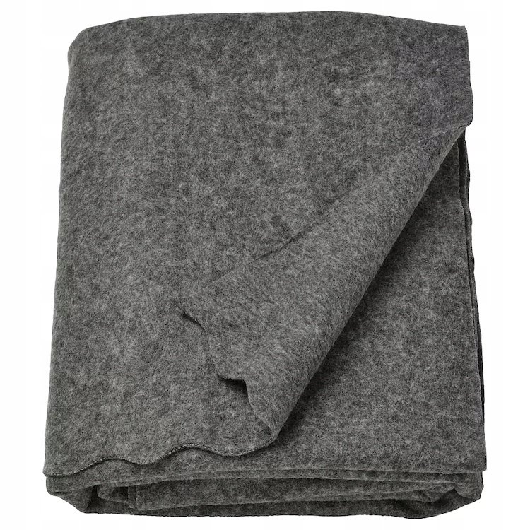 IKEA DAGGKAPOR Pled, ciemnoszary, 130x170 cm KOCYK