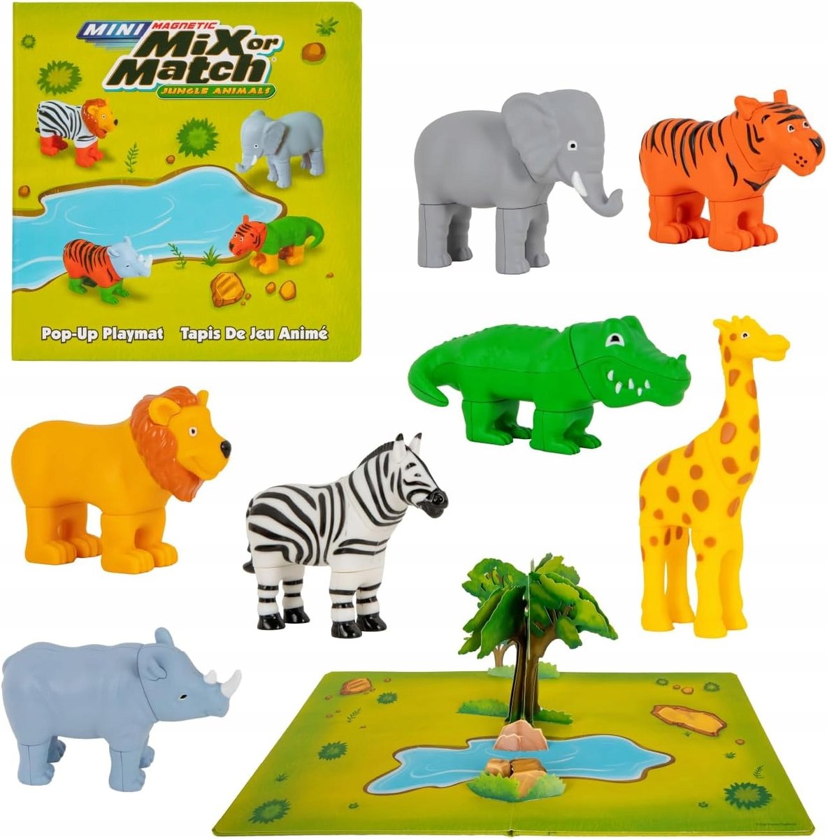 MALBLO MAGNETIC Zwierzęta z Dżungli Żyrafa KLOCKI MAGNETYCZNE ZESTAW + MATA