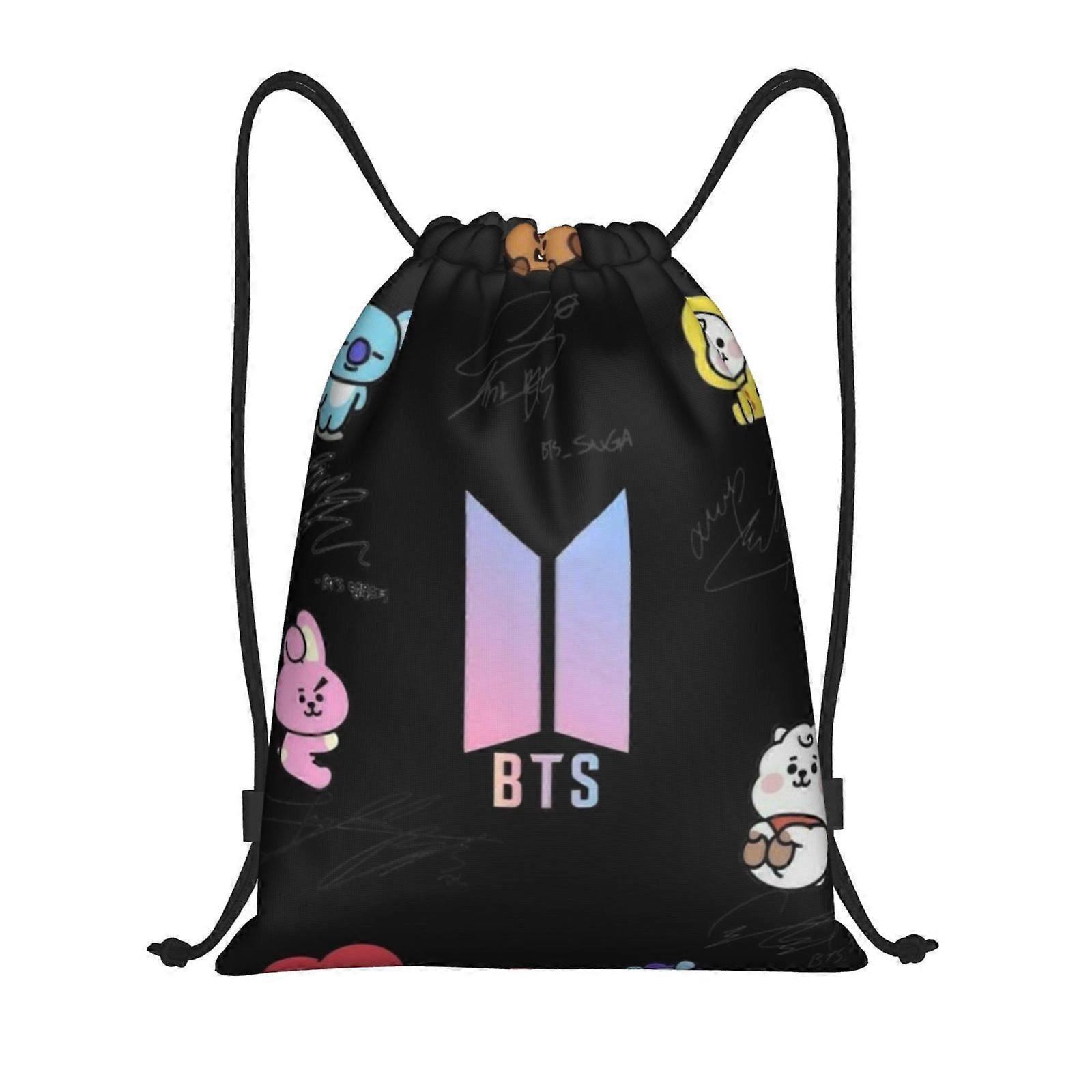 BTS (5) Plecak ze sznurkiem Sportowa torba gimnastyczna do jogi Pływanie Gymsack Sport Strap Pack Bag-PJD1817 S