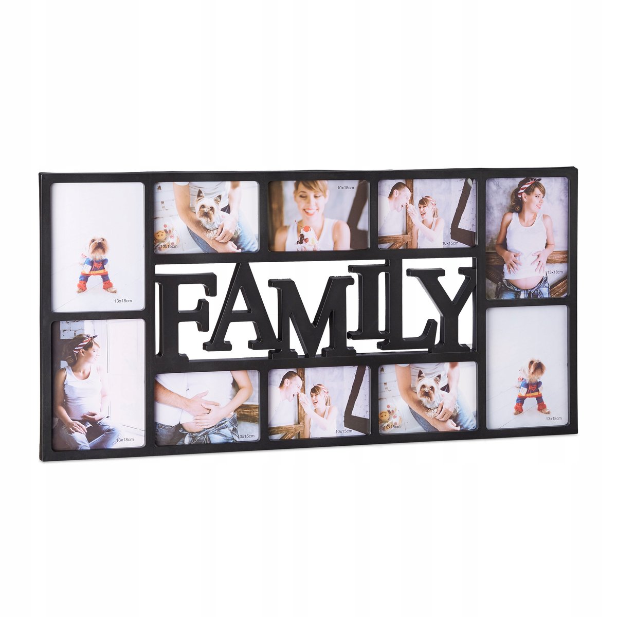 Ramka na wiele zdjęć Relaxdays 36,5 x 72 cm Duża ramka Family Biała