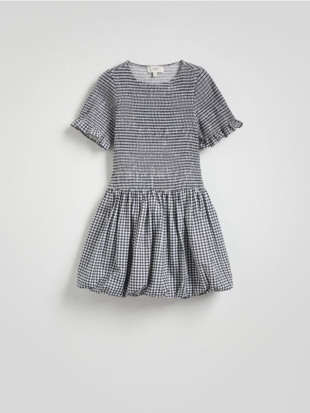 Reserved - Sukienka w kratę vichy - granatowy