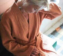 Blanc Des Vosges Szlafrok Cosy Pomarańczowy