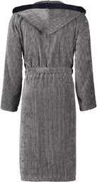 Cawo Szlafrok męski Luxury Structure Hooded Natur-Schwarz