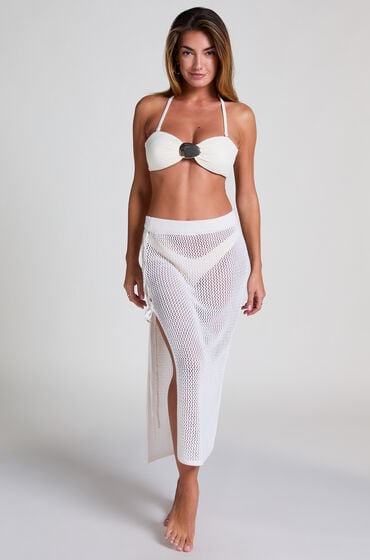 Hunkemöller Szydełkowa spódnica midi Biały