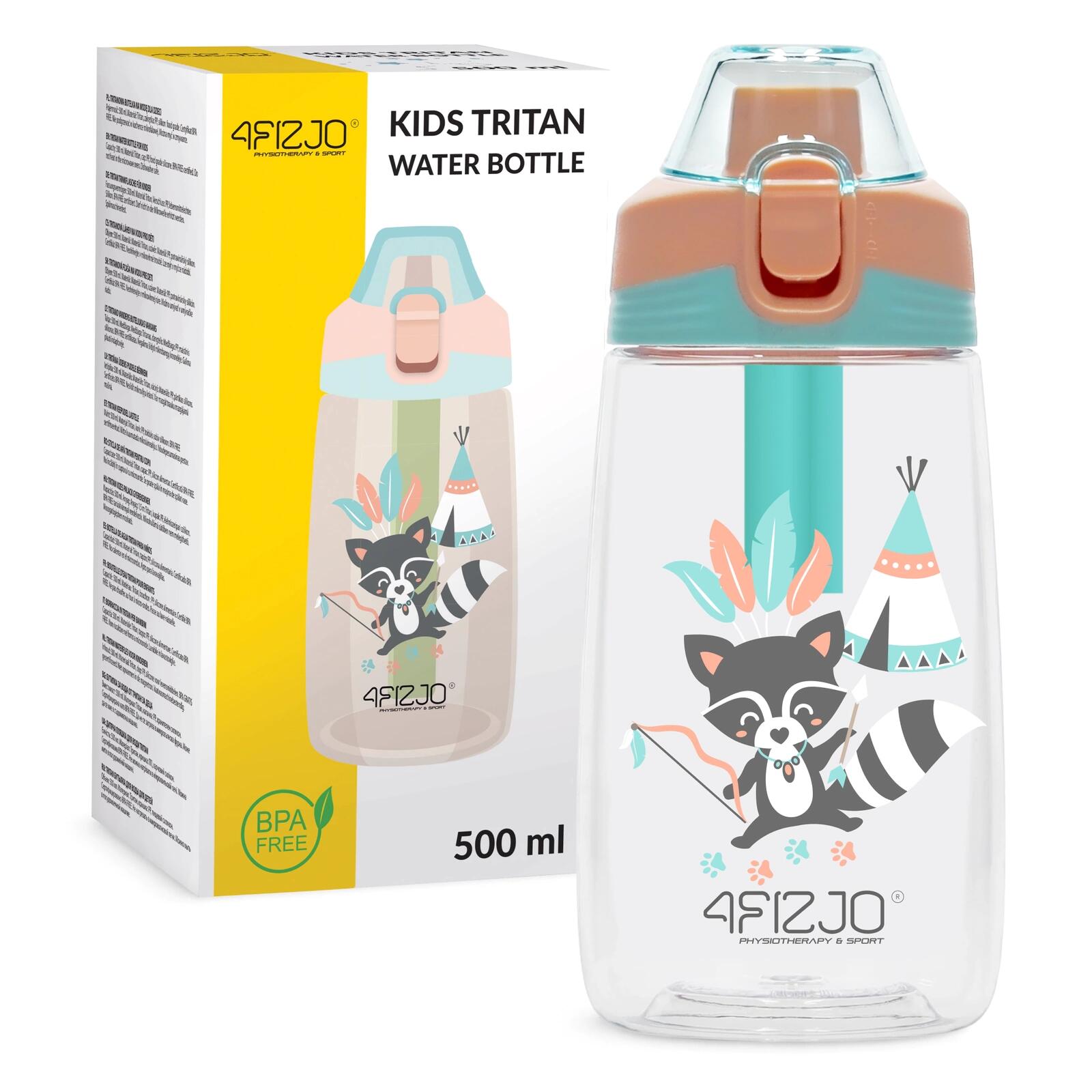 BUTELKA NA WODĘ BIDON DLA DZIECKA NAPÓJ DO SZKOŁY SPORTOWA TRITAN 500 ML