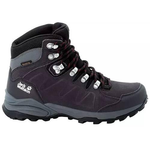 Jack Wolfskin Refugio Texapore Mid Shoes Women, szary UK 7 | EU 40,5 2021 Trapery turystyczne 4050871-6157070
